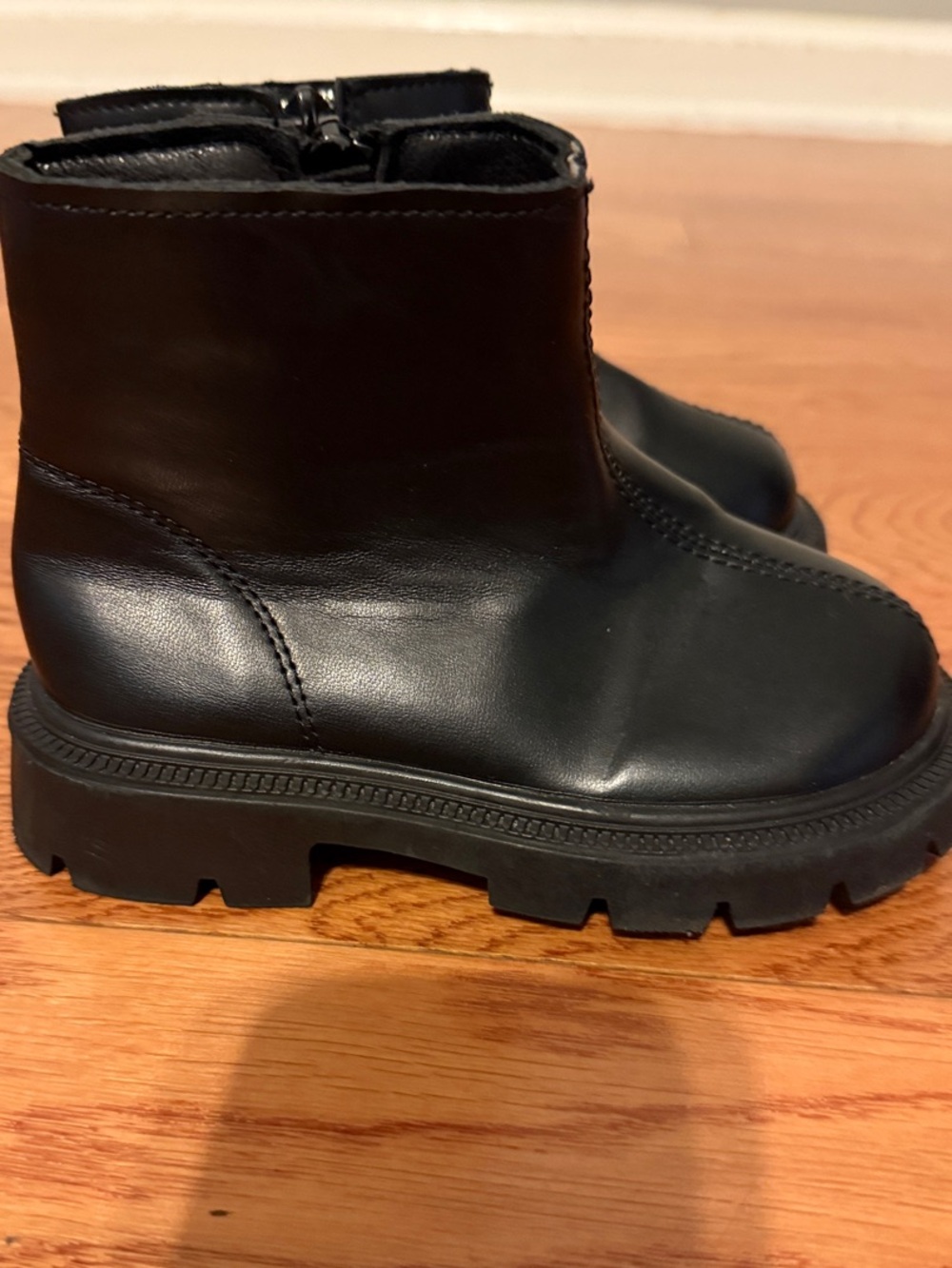 Zara Black Chunky Lug Chelsea Boots